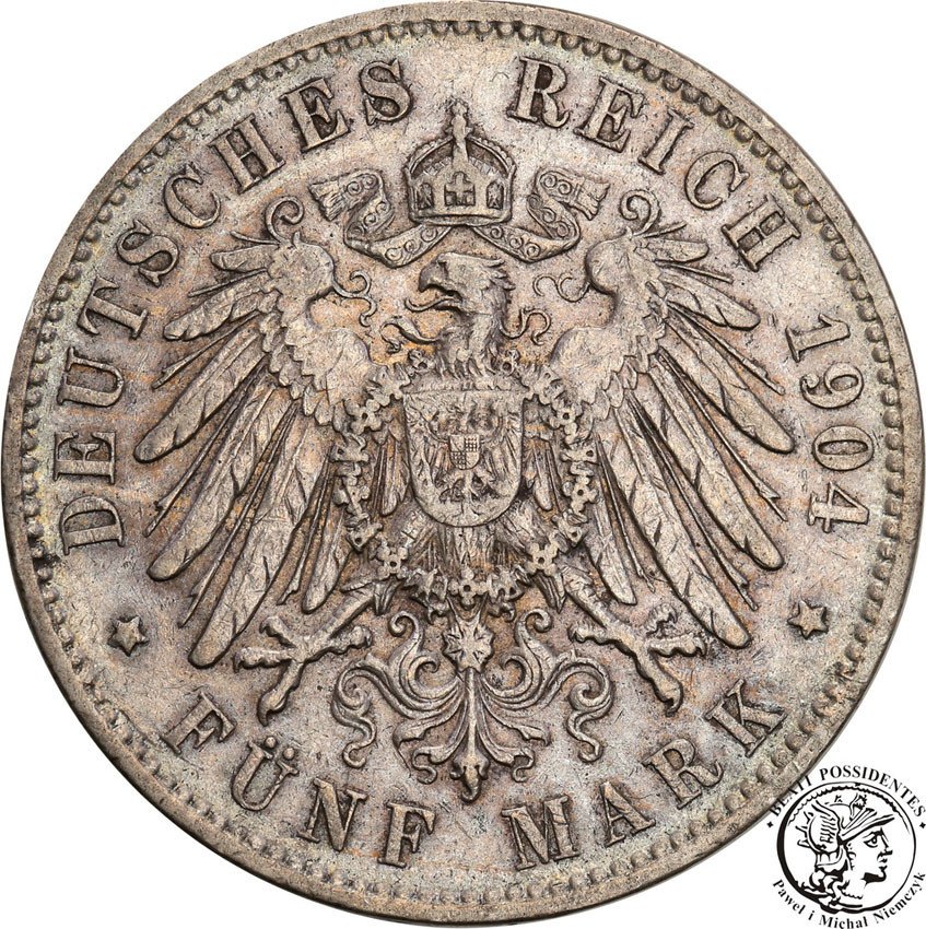 Niemcy, Hamburg. 5 marek 1904 J